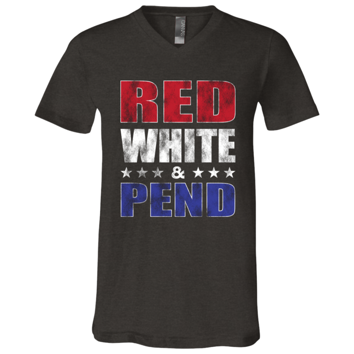 Red White & Pend V-Neck