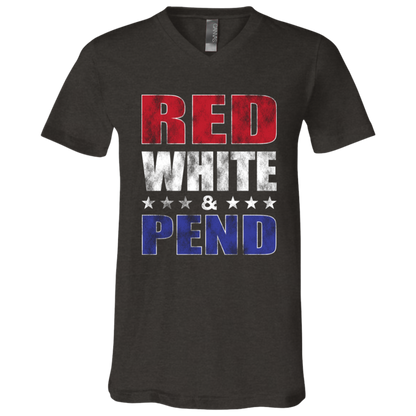 Red White & Pend V-Neck