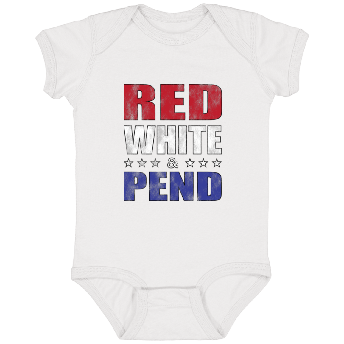Red White & Pend Infant Onesie