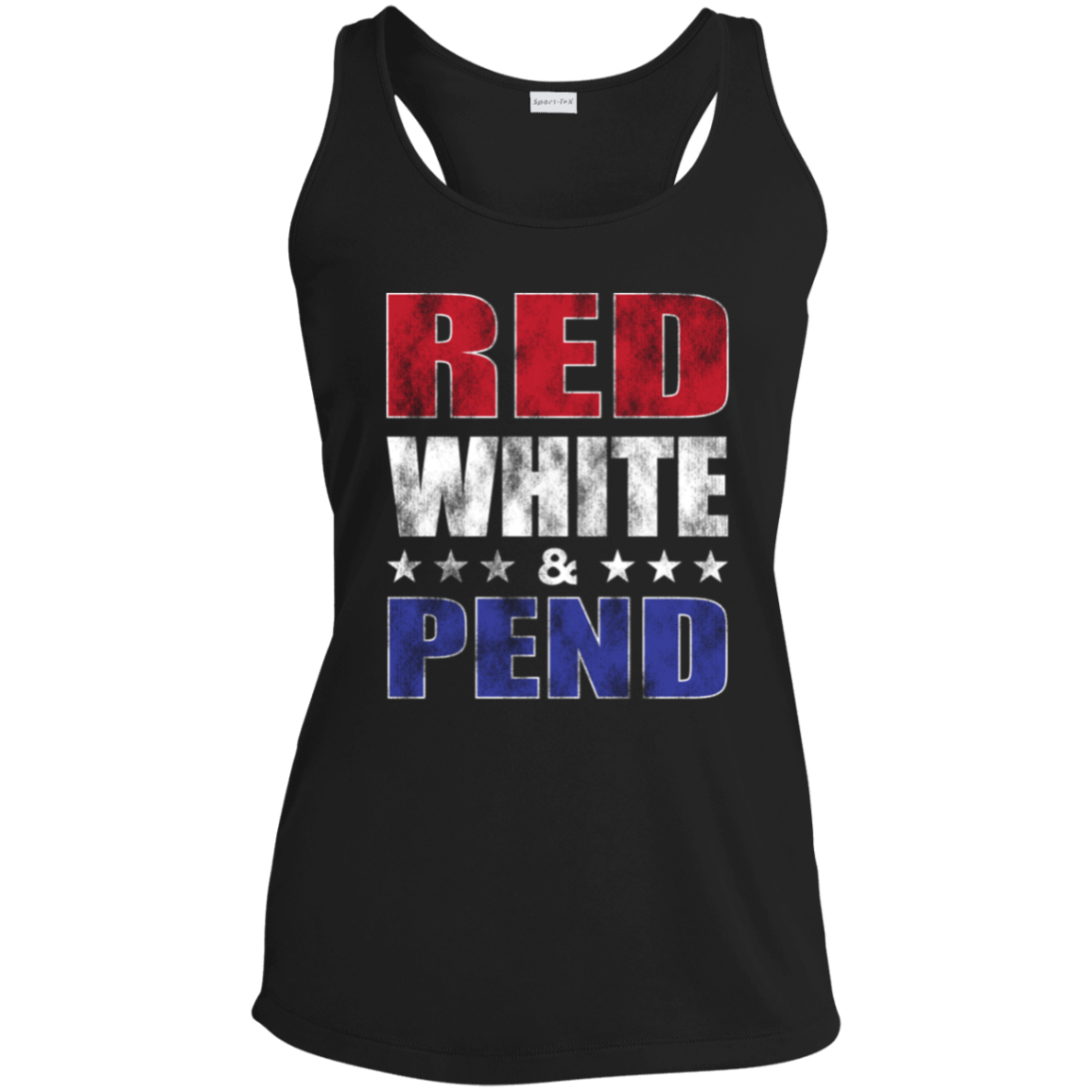 Red White & Pend Womens Racerback