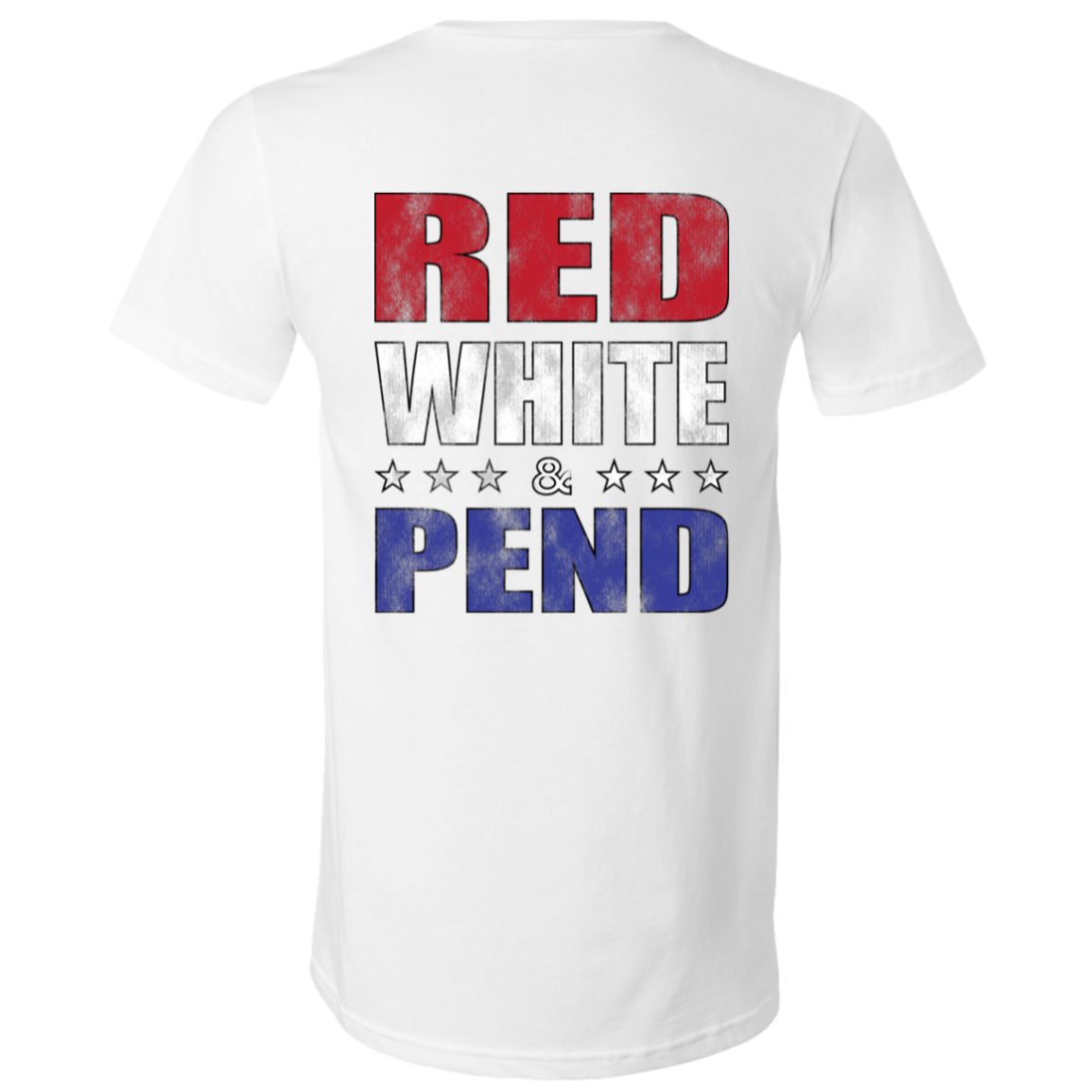 Red White & Pend (on Back) V-Neck
