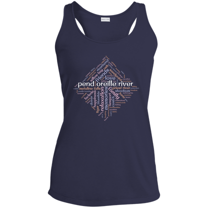 Word Cloud (Front & Back) - Womens Racerback