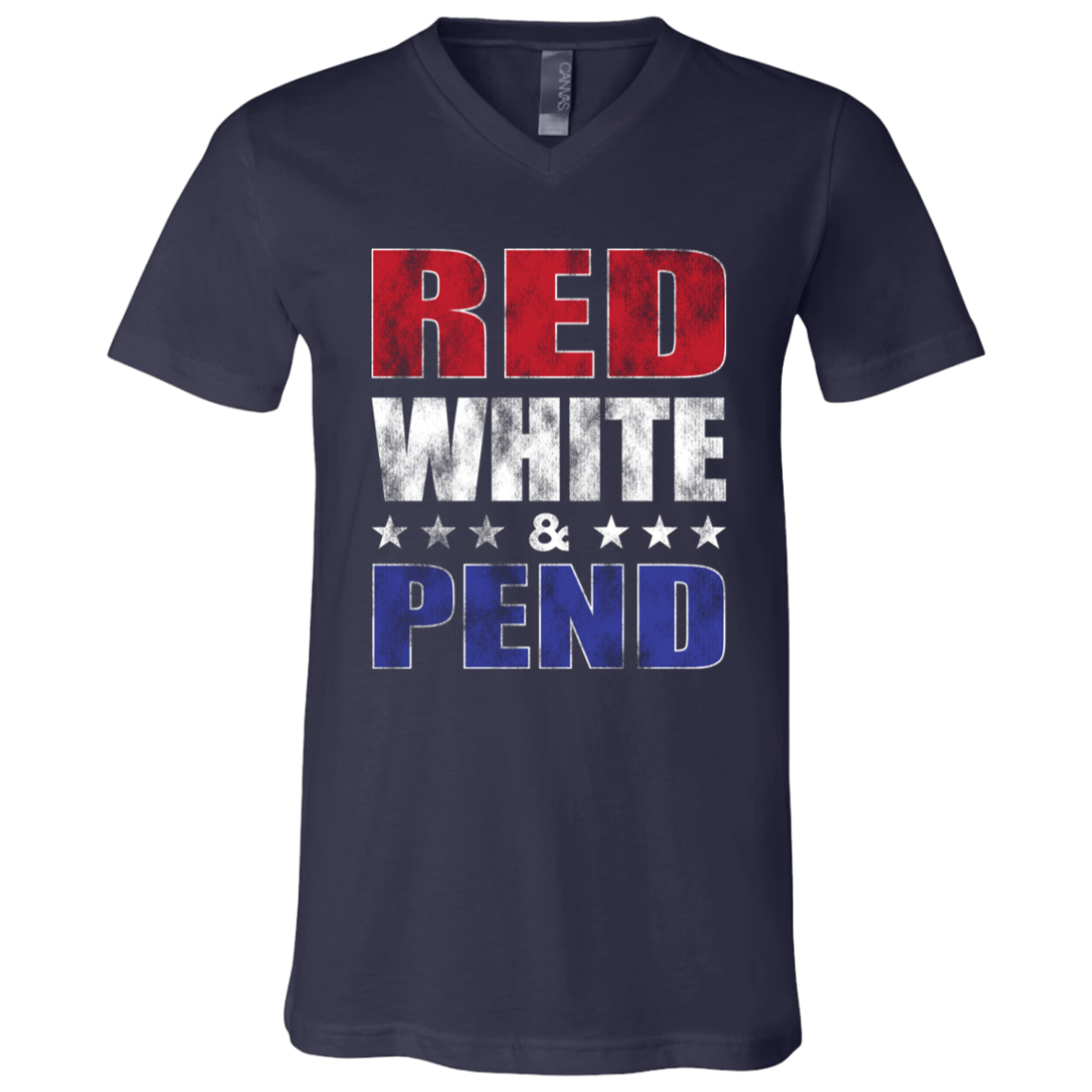 Red White & Pend V-Neck