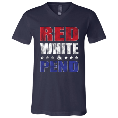 Red White & Pend V-Neck