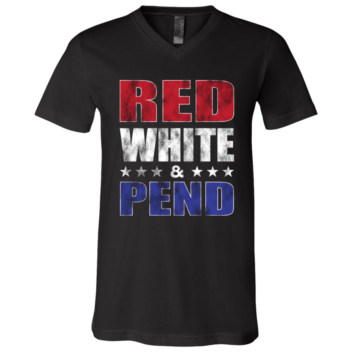 Red White & Pend V-Neck