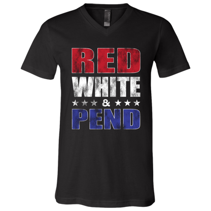 Red White & Pend V-Neck