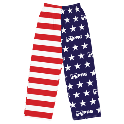 2024 Party Crew American Flag AOP AOP Wide-Leg Pants